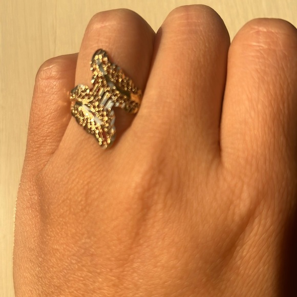 Vintagege 14k solid yellow gold ring mesh - Picture 4 of 9